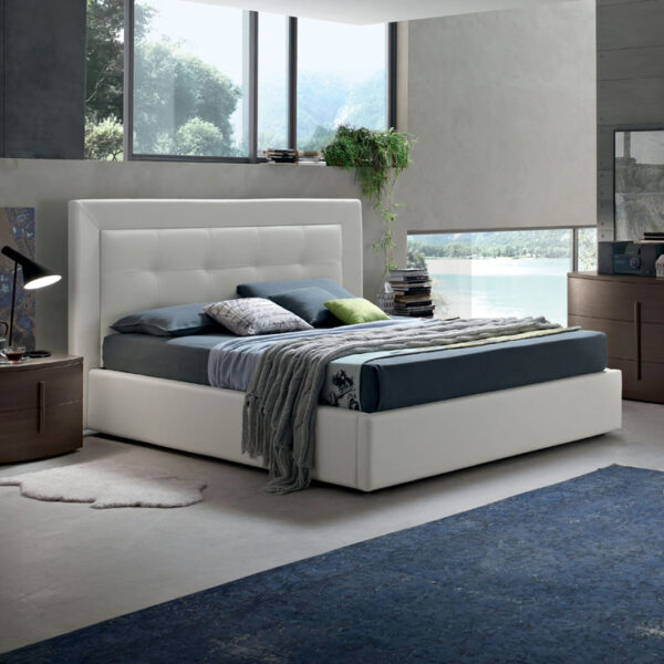 Deo - Letto matrimoniale moderno imbottito MARONESE ACF