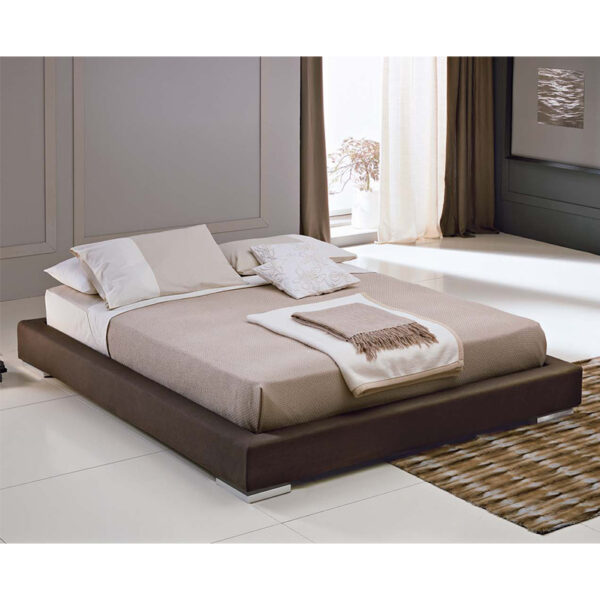 Orlando - Letto matrimoniale Futon giapponese imbottito in tessuto o ecopelle