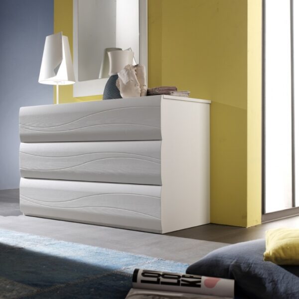 City - Comò cassettone moderno 3 cassetti L 122 cm MARONESE ACF