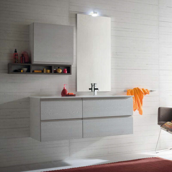 CL011 - Mobile arredo bagno design L.120,5 cm personalizzabile COMPAB