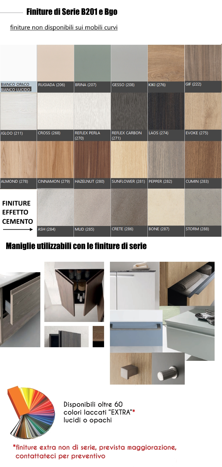 Mobile Bagno COMPAB MM04 - Design Moderno e Compatto 8 Mobile bagno Compab MM04 - Finiture LEGNO di serie