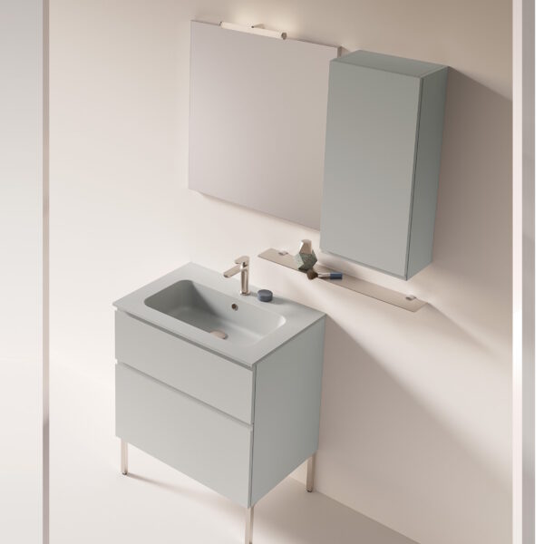 Mobile Bagno Compab MM05 - Design moderno e compatto per un bagno contemporaneo, vista frontale in stile minimalista.