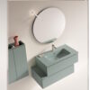 Mobile Bagno COMPAB MM06 sospeso, design moderno compatto, frontale completo