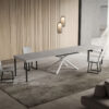 Tavolo allungabile 140/400x90 cm Niket cashmere gambe bianche - immagine 3