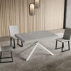 Tavolo allungabile 140/400x90 cm Niket cashmere gambe bianche - immagine 2