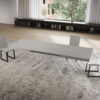 Tavolo allungabile 160/264x90 cm Niket cashmere gambe bianche - immagine 3