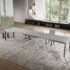 Tavolo allungabile 160/420x90 cm Niket cashmere gambe bianche - immagine 4