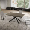 Tavolo allungabile 160/264x90 cm Niket tortora gambe antracite - immagine 2