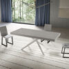 Tavolo allungabile 200/304x90 cm Niket cashmere gambe bianche - immagine 2