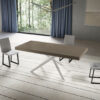 Tavolo allungabile 180/284x90 cm Niket tortora gambe bianche - immagine 2