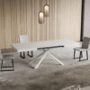 Tavolo allungabile 120/224x90 cm Niket bianco frassino gambe bianche - immagine 3