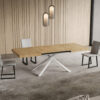 Tavolo allungabile 120/380x90 cm Niket quercia natura gambe bianche - immagine 3
