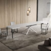 Tavolo allungabile 140/400x90 cm Niket bianco frassino gambe bianche - immagine 4