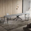 Tavolo allungabile 120/380x90 cm Niket cemento gambe antracite - immagine 4