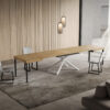 Tavolo allungabile 120/380x90 cm Niket quercia natura gambe bianche - immagine 4