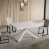 Tavolo allungabile 120/224x90 cm Niket bianco frassino gambe bianche - immagine 2