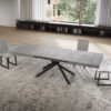 Tavolo allungabile 160/244x80 cm Niket cemento gambe antracite - immagine 3