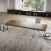 Tavolo allungabile 160/420x90 cm Niket noce gambe bianche - immagine 3