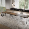 Tavolo allungabile 160/420x90 cm Niket noce gambe bianche - immagine 4