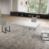 Tavolo allungabile 160/264x90 cm Niket bianco frassino gambe bianche - immagine 2