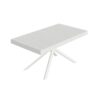 Tavolo allungabile 160/264x90 cm Niket bianco frassino gambe bianche
