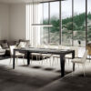 Tavolo allungabile 120/380x90 cm Flame Evolution cemento telaio e gambe antracite - immagine 3