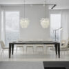 Tavolo allungabile 160/420x90 cm Flame Evolution cemento telaio e gambe antracite - immagine 3