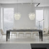 Tavolo allungabile 160/420x90 cm Flame cemento gambe antracite - immagine 3