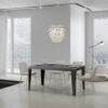 Tavolo allungabile 160/420x90 cm Flame cemento gambe antracite - immagine 2
