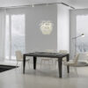 Tavolo allungabile 120/380x90 cm Flame Evolution cemento telaio e gambe antracite - immagine 2