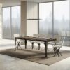 Tavolo allungabile 140/400x90 cm Paxon noce gambe antracite - immagine 3