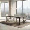 Tavolo allungabile 120/380x90 cm Paxon Evolution cemento telaio e gambe antracite - immagine 3