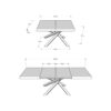 Tavolo allungabile 140/244x90 cm Volantis noce gambe antracite - immagine 7