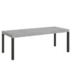 Tavolo allungabile 180/440x90 cm Everyday Premium cemento gambe antracite
