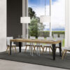 Tavolo allungabile 90/246x90 cm Flame Premium quercia natura gambe antracite - immagine 3
