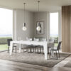 Tavolo allungabile 120/224x90 cm Naxy Premium bianco frassino - immagine 3