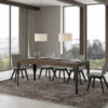 Tavolo allungabile 140/400x90 cm Paxon Premium noce gambe antracite - immagine 3