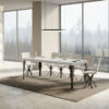 Tavolo allungabile 160/420x90 cm Paxon Premium bianco frassino gambe antracite - immagine 3