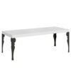 Tavolo allungabile 160/420x90 cm Paxon Premium bianco frassino gambe antracite
