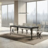 Tavolo allungabile 200/304x90 cm Paxon Premium cemento gambe antracite - immagine 3