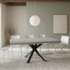 Tavolo allungabile 90/194x90 cm Clerk Premium cashmere gambe antracite - immagine 3