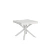 Tavolo allungabile 90/194x90 cm Clerk bianco frassino gambe bianche