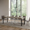 Tavolo allungabile 90/246x90 cm Everyday tortora gambe antracite - immagine 4