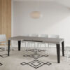 Tavolo allungabile 140/244x90 cm Flame cashmere gambe antracite - immagine 4