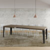 Tavolo allungabile 180/284x90 cm Flame tortora gambe antracite - immagine 4