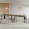 Tavolo allungabile 140/400x90 cm Flame Premium tortora gambe antracite - immagine 5