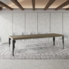 Tavolo allungabile 200/304x90 cm Paxon Premium tortora gambe antracite - immagine 4