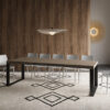 Tavolo allungabile 160/264x90 cm Tecno tortora gambe antracite - immagine 4