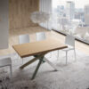 Tavolo allungabile 160/210x90 cm Versalux rovere scortecciato gambe multicolore 4/A - immagine 2