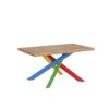 Tavolo allungabile 160/260x90 cm Versalux rovere scortecciato gambe multicolore 4/B